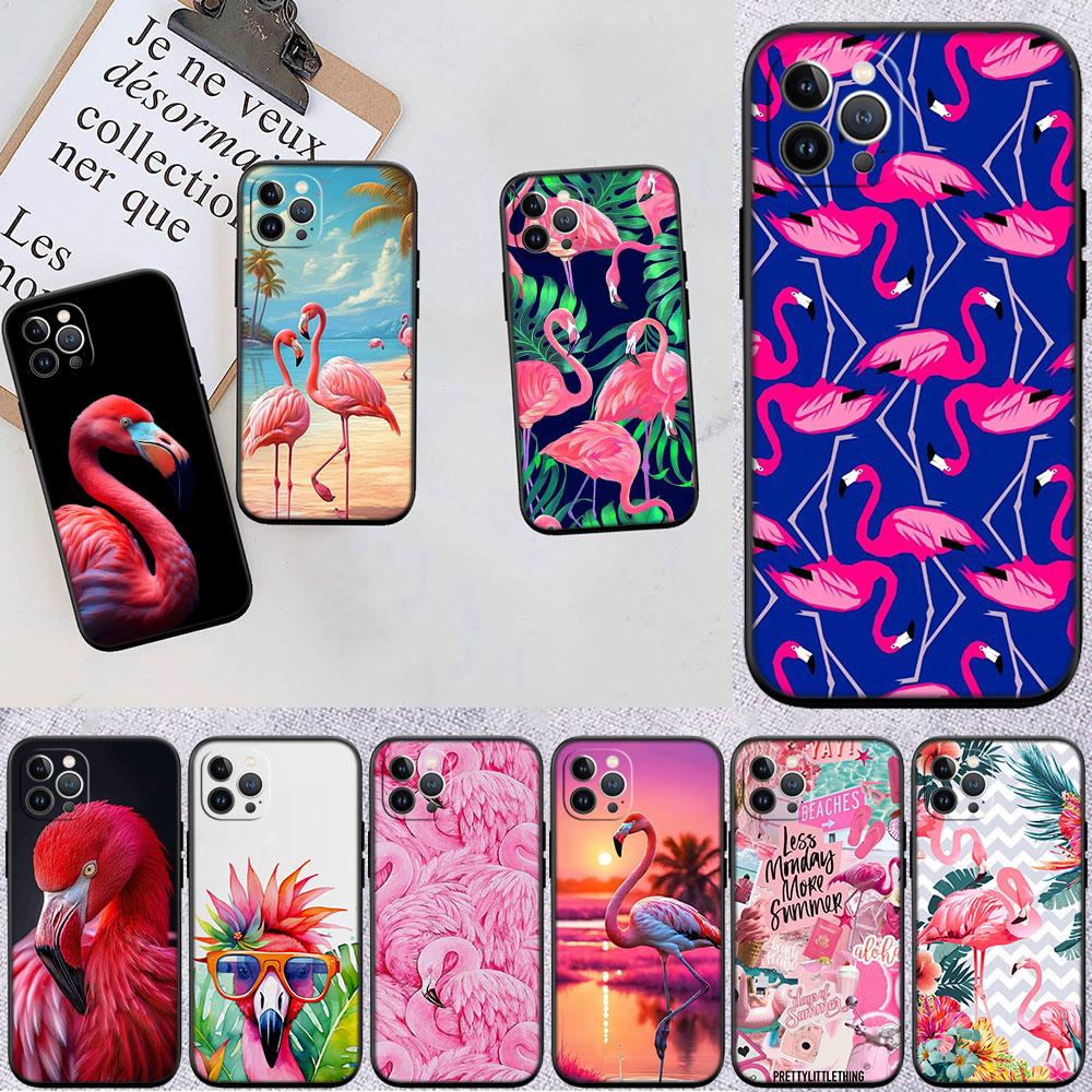 CJ54 Flamingos Pink bird flower Phone Case for OPPO A40 A60 A80 A15 A16 A16K A12 A17 A17K A54 A54S A53 A53S A55 A56 A57 A98 F23