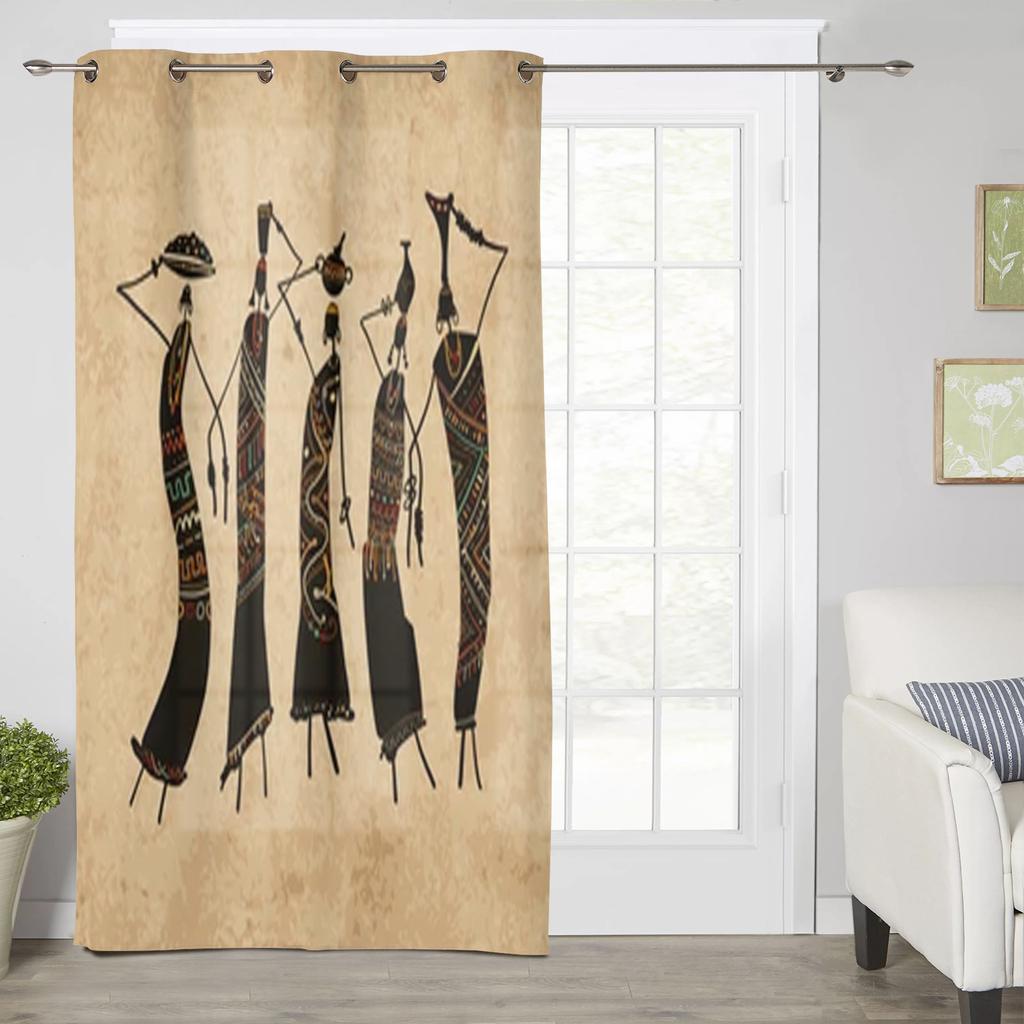 Африканские женские оконные шторы с кувшинами для гостиной, роскошный декор для спальни, занавески для кухни, занавески для окон