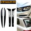 For Volkseagen VW Touareg Headlight Eyelid Cover Eyebrow Trim + Rear Window Spoiler Splitter Sticker 2011 - 2018 Car