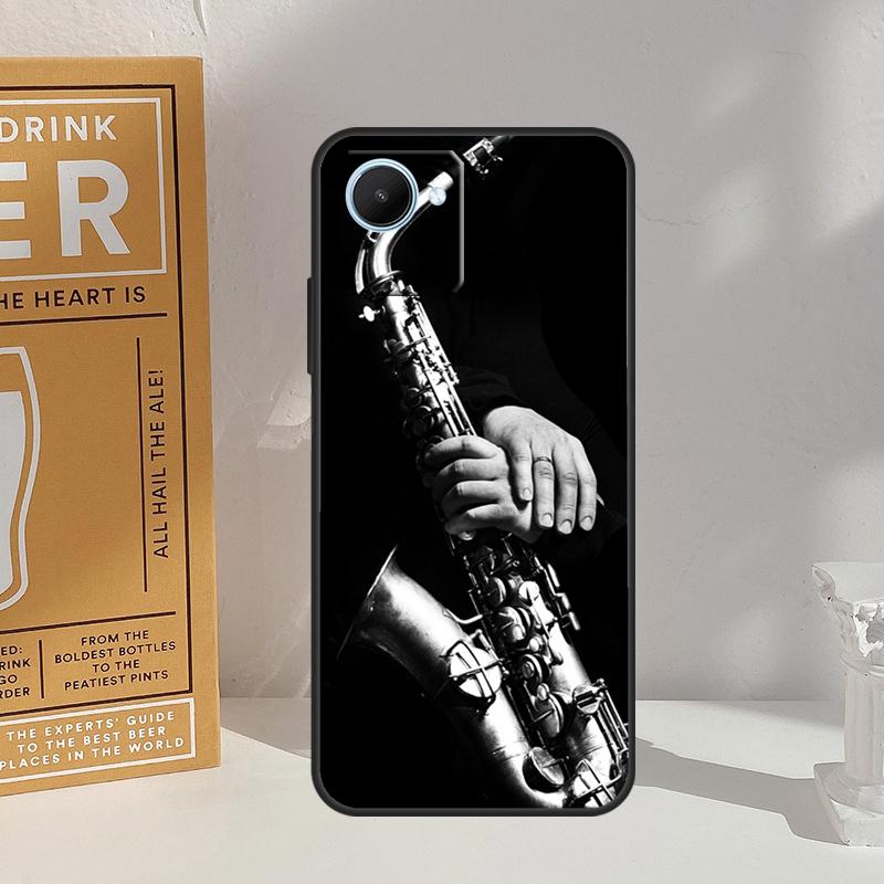 Saxophone Music For Realme GT 6 6T 5 GT7 Pro C67 C75 C61 C55 C53 C51 C21Y C25S 10 11 12 13 14 Pro Plus Case
