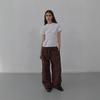 LCDC™ Paint Effect Wide-Leg Trousers (Brown)
