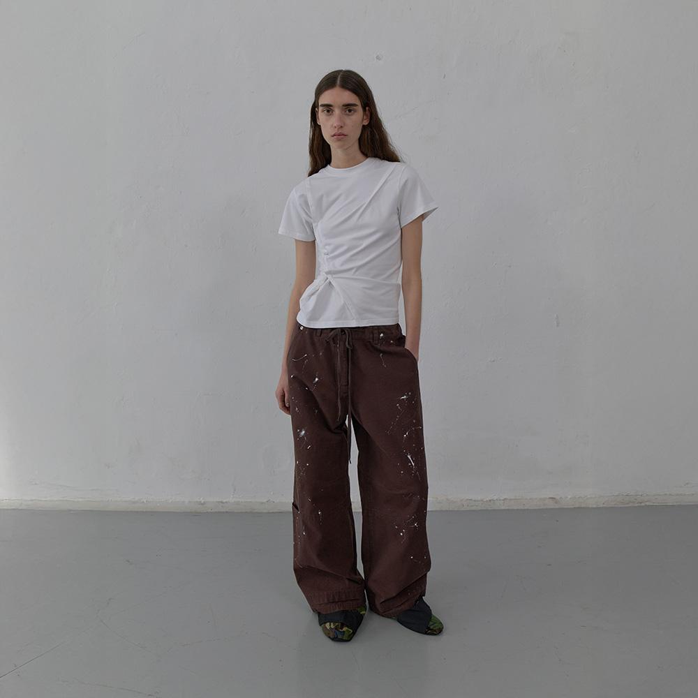 LCDC™ Paint Effect Wide-Leg Trousers (Brown)
