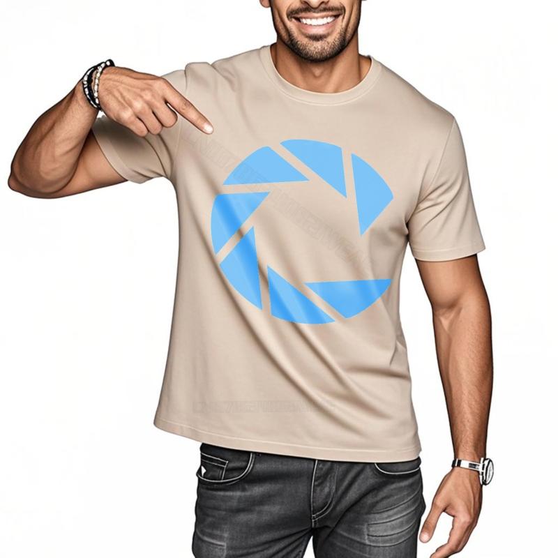 Teeshirt Crew Neck Everyday Tees Blue Aperture On Black ONeck Relaxed Fit Tshirt Trendy Black Tshirt for Unisex