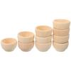 10Pcs Khaki Small Unfinished Wooden Bowls for DIY Crafts Decoration Durable Synthetic Material