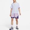 Jordan T Shirts Men's Purple Crew Neck Moderate Straight Fit (Unisex) T-Shirts DH8922 057