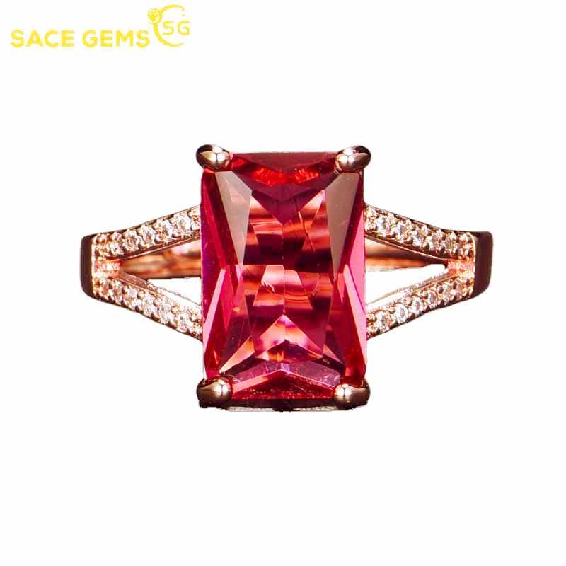 Sace Gems Классическое кольцо из медного сплава с цирконом, женские ювелирные изделия, свадебный подарок для вечеринки
