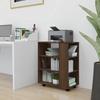 VidaXL Rolling Cabinet Brown Oak 60x35x75 Cm Engineered Wood815968