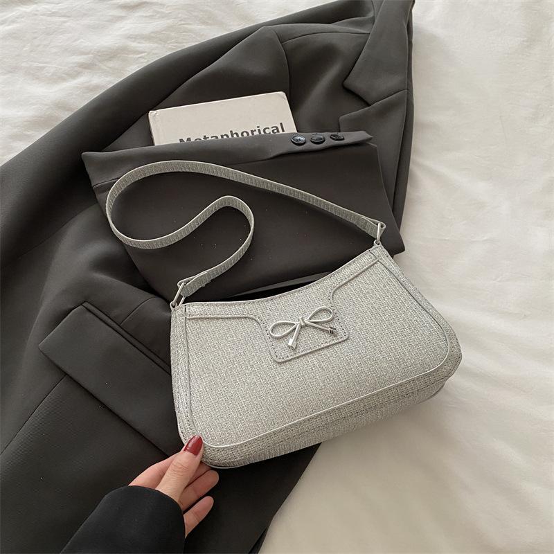 Chic Faux Leather Underarm Bag for Women 2026 Trendy Single Shoulder Purse Fashionable Daily Crossbody Handbag