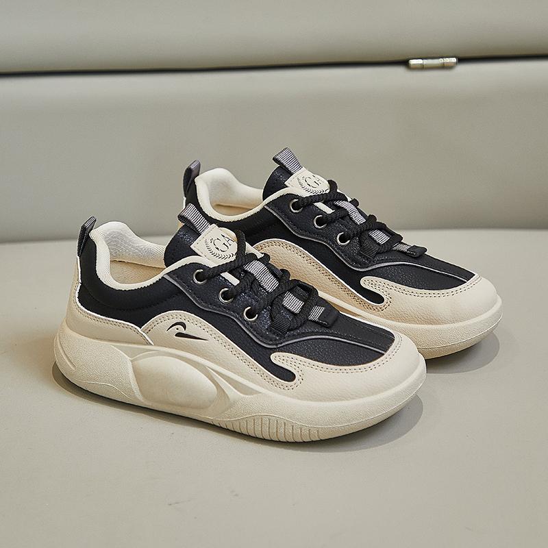 CRLAYDK 2024 New Women's Wedge Sneakers Walking Casual Sports Shoes Outdoor Leather Comfortable Ladies Fashion Platform Tennis