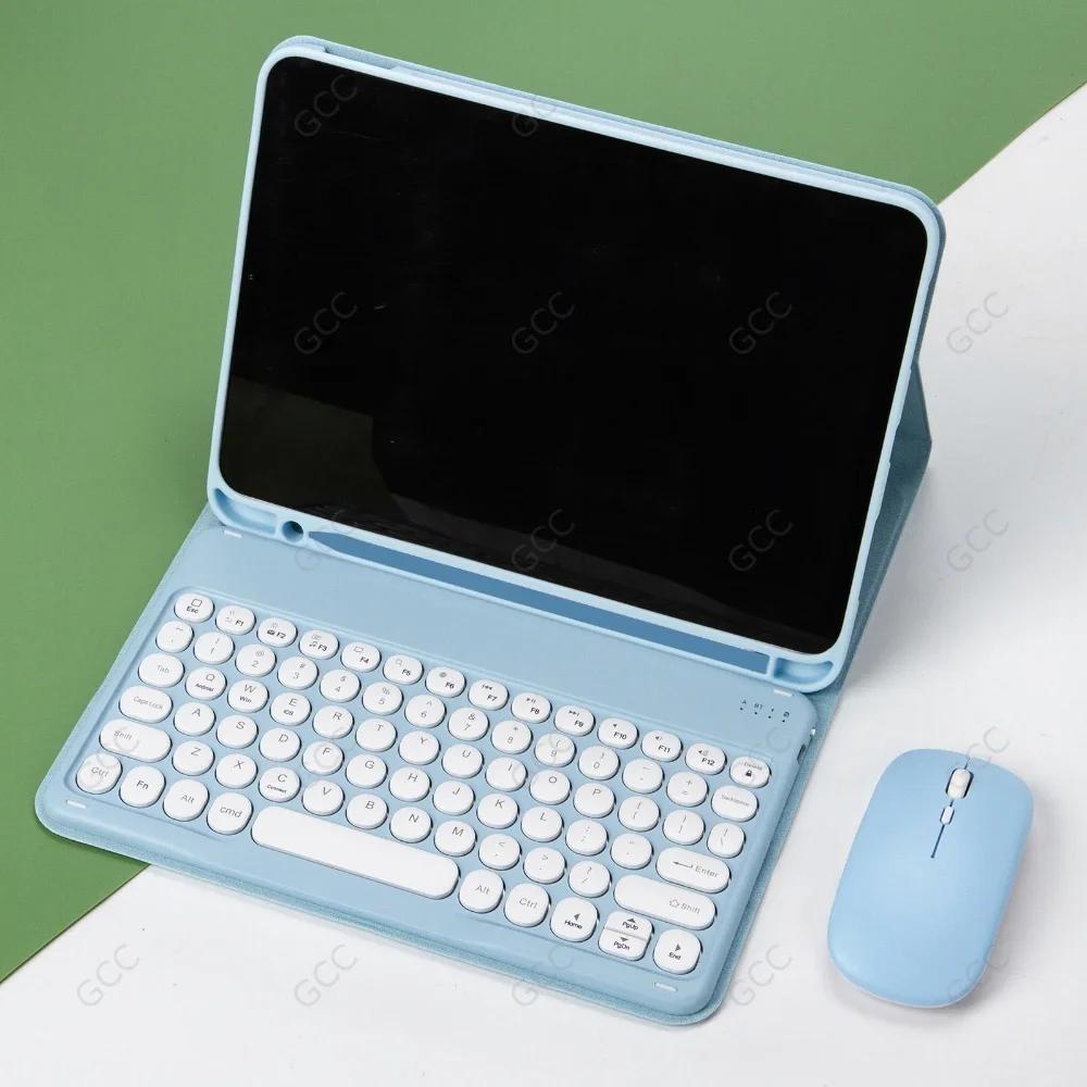 Чехлы-клавиатуры для планшетов для нового iPad 11-го A16 2025 Чехол со слотом для карандаша для iPad 10-го 9-го 8-го Air 6 5 4 Air 3 Pro 11 4-го 3-го
