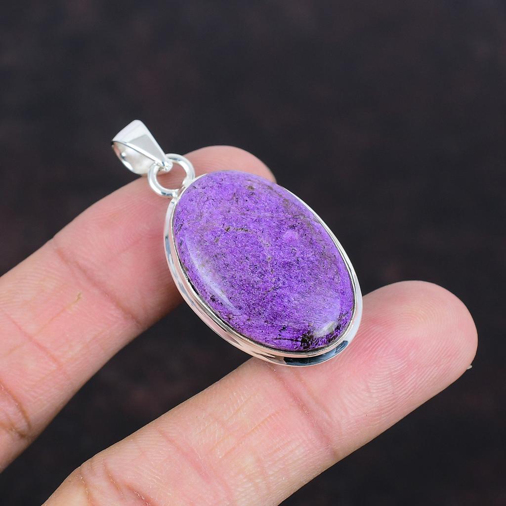 Подвеска из пурпурита, подвеска из драгоценного камня, изящное ювелирное изделие, подвеска из стерлингового серебра 925 пробы, уникальная подвеска ручной работы, новейший дизайн ювелирных изделий, подарки на помолвку