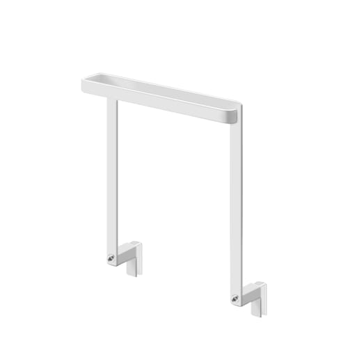 NK Phoenix Kitchen Towel Rack, Towel Bar, Under-Sink Storage, White Cabinet Door, Towel Rack, Towel Hanger, Approx. W20 X D9-10 X H25.5cm