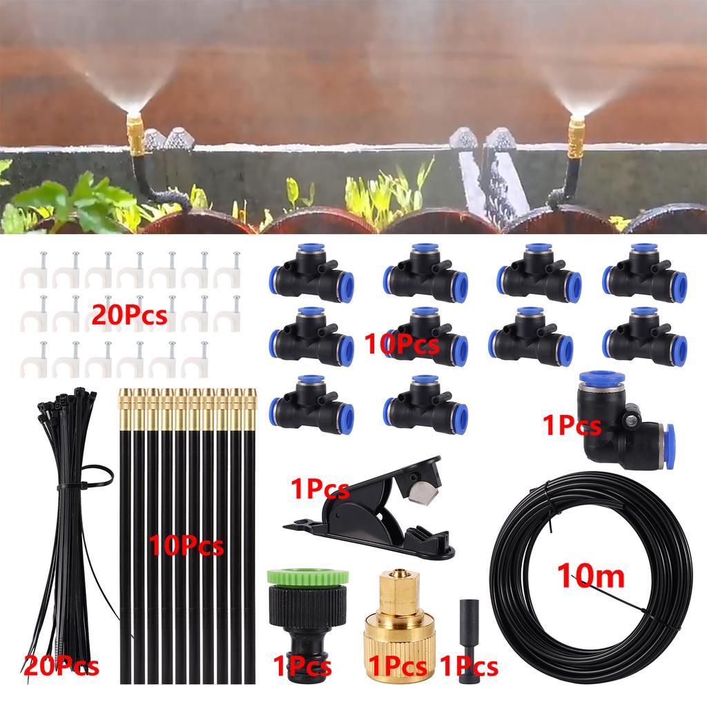 5-20M Universal Way Automatic Atomization Watering Kit Free-Bend Misting Nozzle Flower Irrigation Cooling Humidify Dust Removal