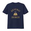 Womens Driveway Drinker Social Distancing T Shirt Black vintage Washed Unisex fashion Top For Everyday Wear graphic Soft
