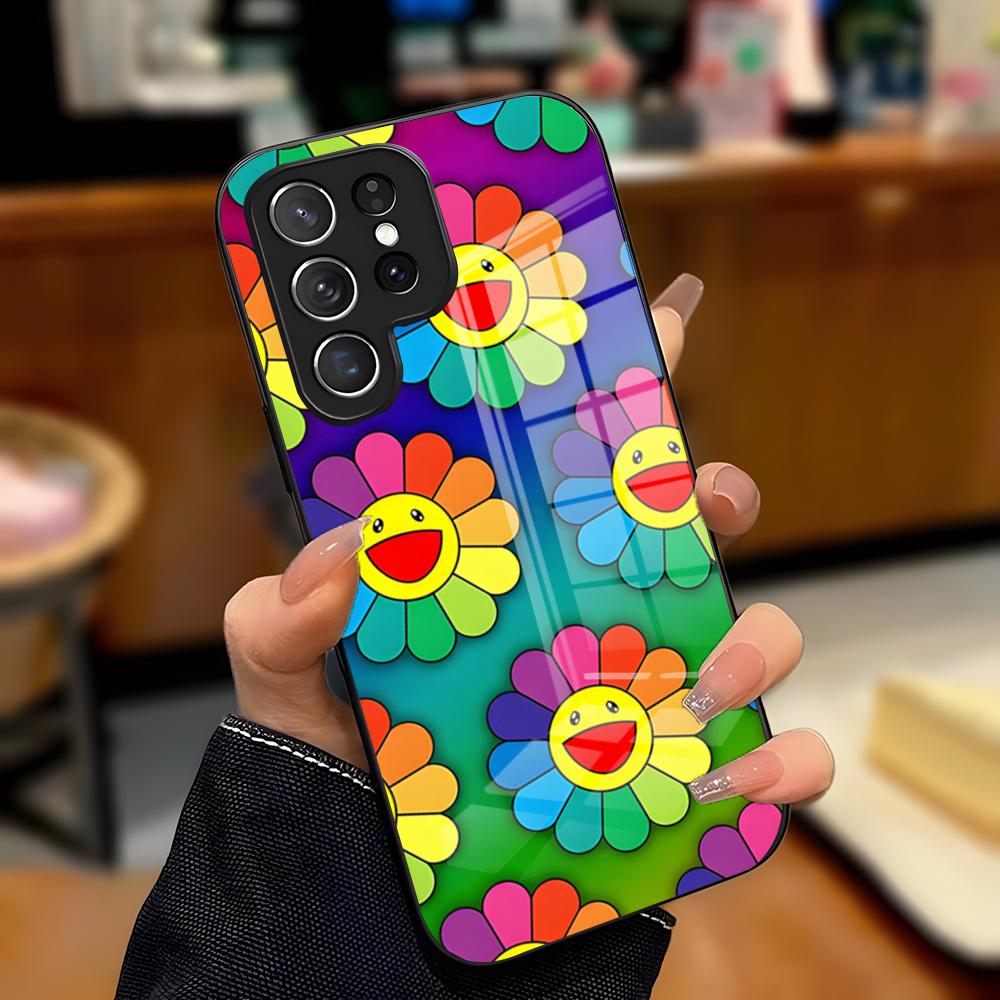 Чехол для телефона Artist T-Takashi Murakami для Samsung A25 A13 A33 5G A54 A36 A35 A56 A52 A14 Ударопрочный стеклянный чехол