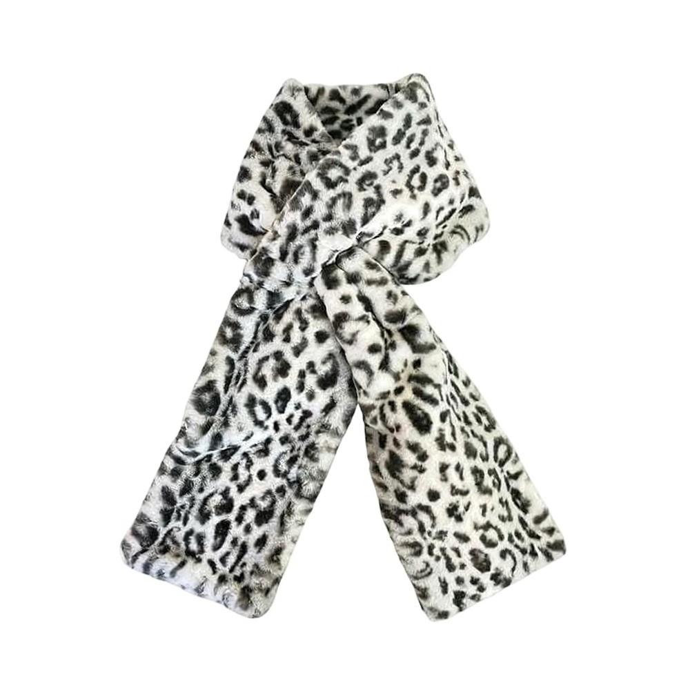 Windproof Scarf with Hidden Zipper Pocket Soft Faux Fur Scarf Warm Long Scarf Daily Use