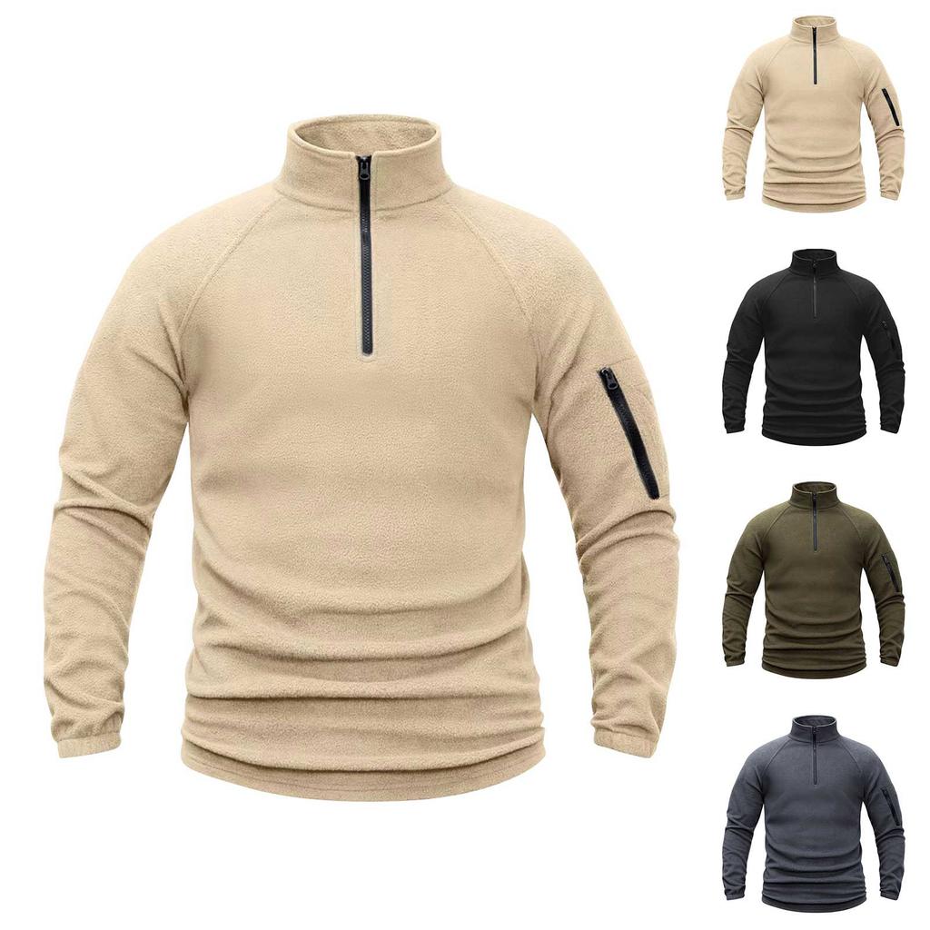 Men's Sweatshirt Loose Solid Color Outdoor Warm Breathable T-Shirt Top