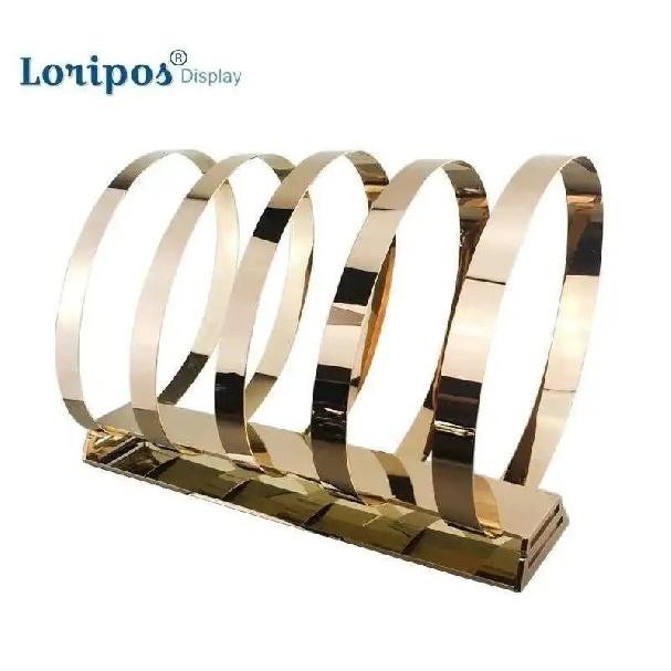 1pcs New Stainless Steel Metal Single Belt Holder Ring Table Belt Shelf Desk Belt Display Stand