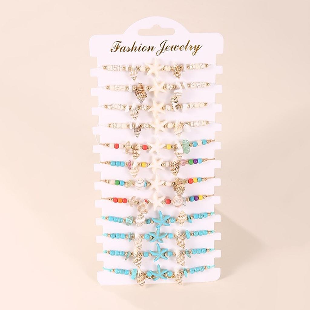 Set of 12 Unique Handmade Bracelet Soft Bracelet Fashion Wristband Woven Bracelet Alloy Texture for Various Occasions