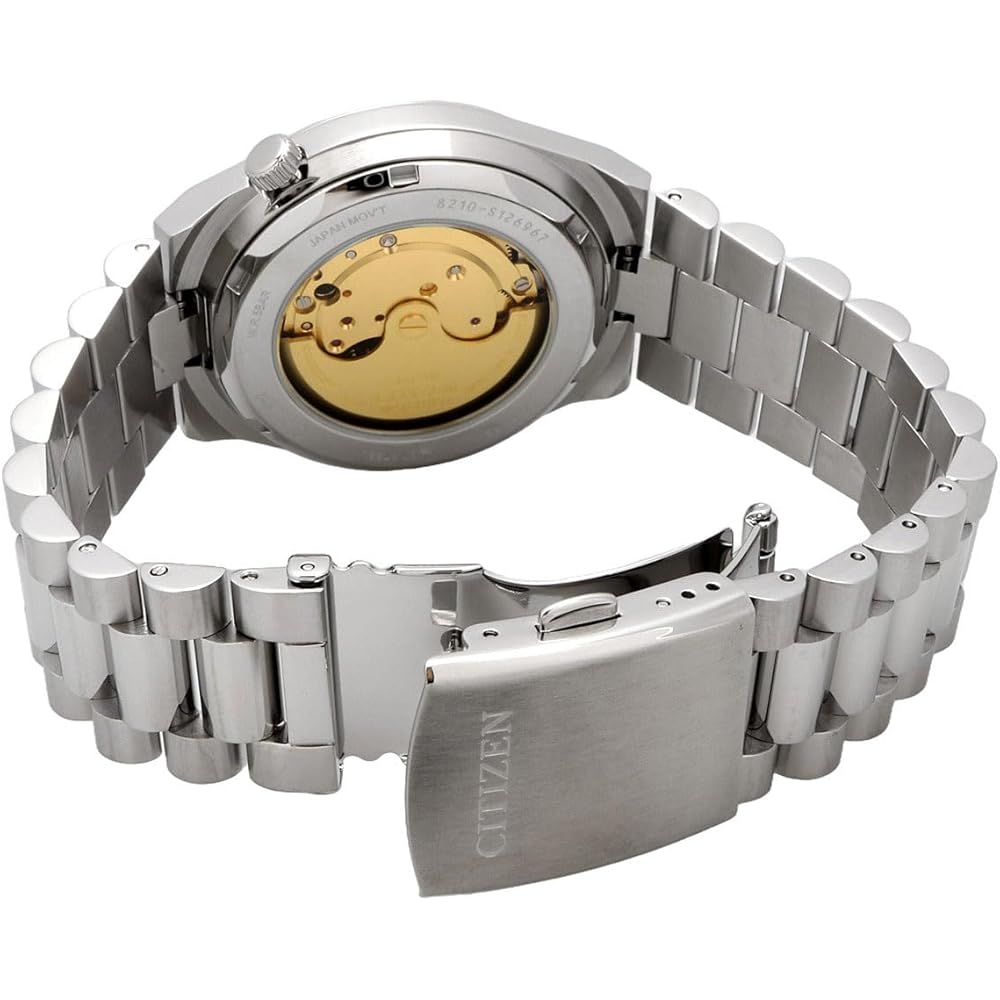 Мужские часы Citizen Tsuyosa Automatic NJ0151-53W Сапфировое стекло Разноцветные Радужные Индексы Серебристый