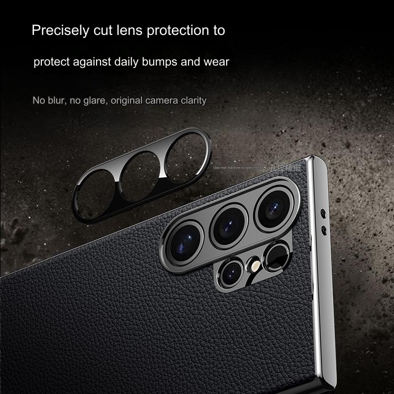Премиальный Чехол из Натуральной Кожи Высшего Качества для Samsung Galaxy S26 Ultra S25+ Plus S24+ с Защитой Объектива Камеры и Керамическим Покрытием