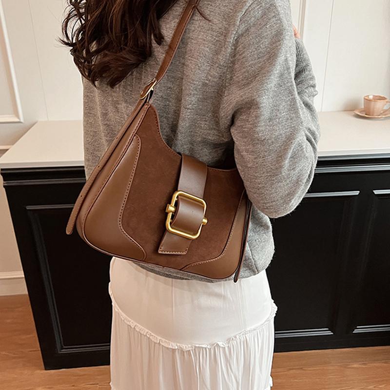 Осенне-зимняя женская сумка на одно плечо подмышкой, роскошная фактура из искусственной замши, сумки для дальних поездок, винтажные универсальные сумки через плечо