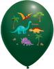 Balony Pastelowe Nadruk Dino 14 Cali  10 Szt.