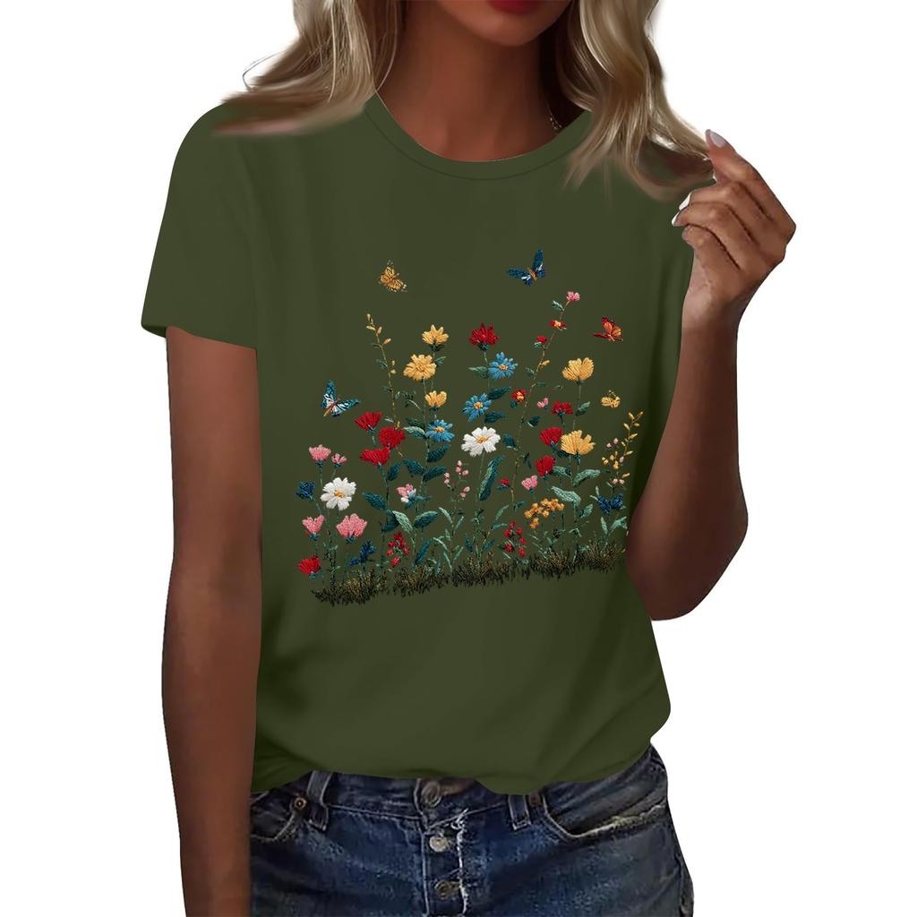 Женская мода повседневная футболка с круглым вырезом и короткими рукавами, топ, футболка, топ