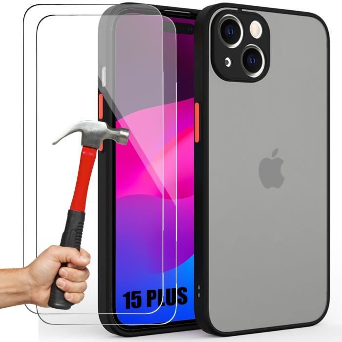 Чехол - E.F.CONNECTION - для iPhone 15 Plus - Жесткий - Ударопрочный - Черный
