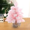 Настольная мини-елка, искусственный снег, флокированное рождественское украшение, зимнее очарование, рождественское украшение для домашнего декора рабочего стола