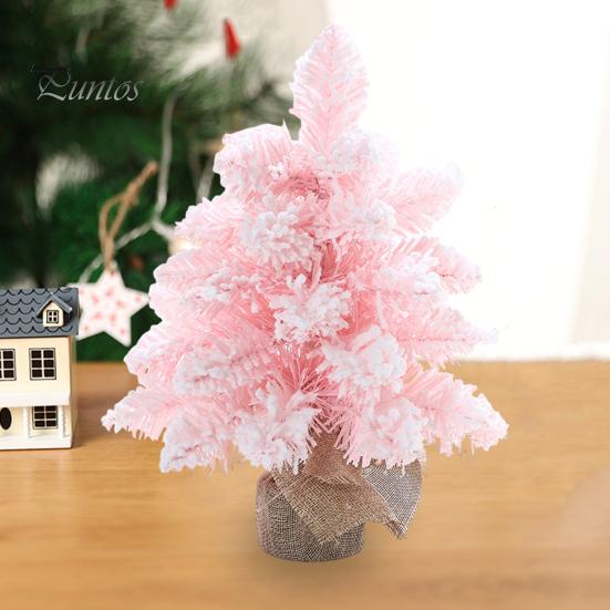 Настольная мини-елка, искусственный снег, флокированное рождественское украшение, зимнее очарование, рождественское украшение для домашнего декора рабочего стола