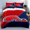 Red and Blue Geometric Sports Design Print Bedding Set Duvet Cover Pillowcases (1* Duvet Cover 2* Pillowcases Do Not Include Comforter)