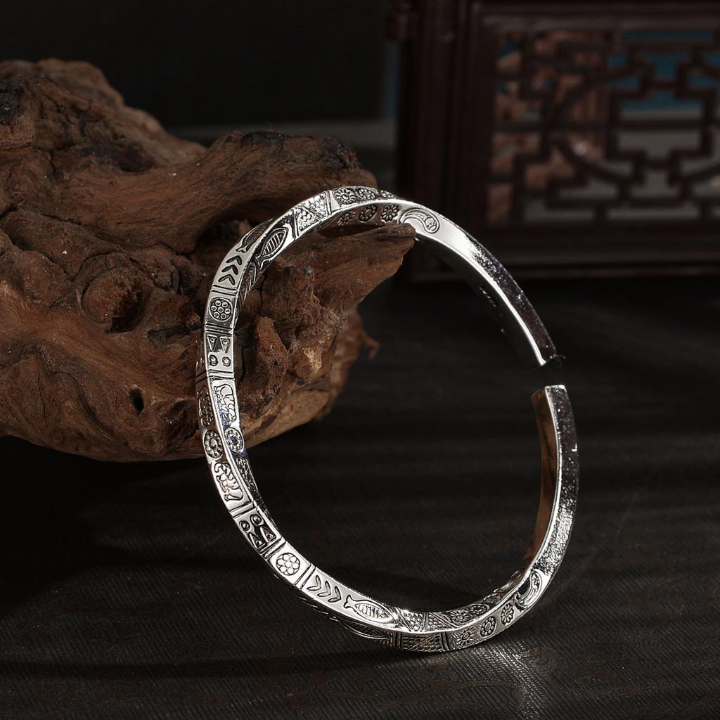 Four Square Twisted Oracle Bone Script Bracelet New Original Scripture Retro Bracelet As A Birthday Gift for Friends