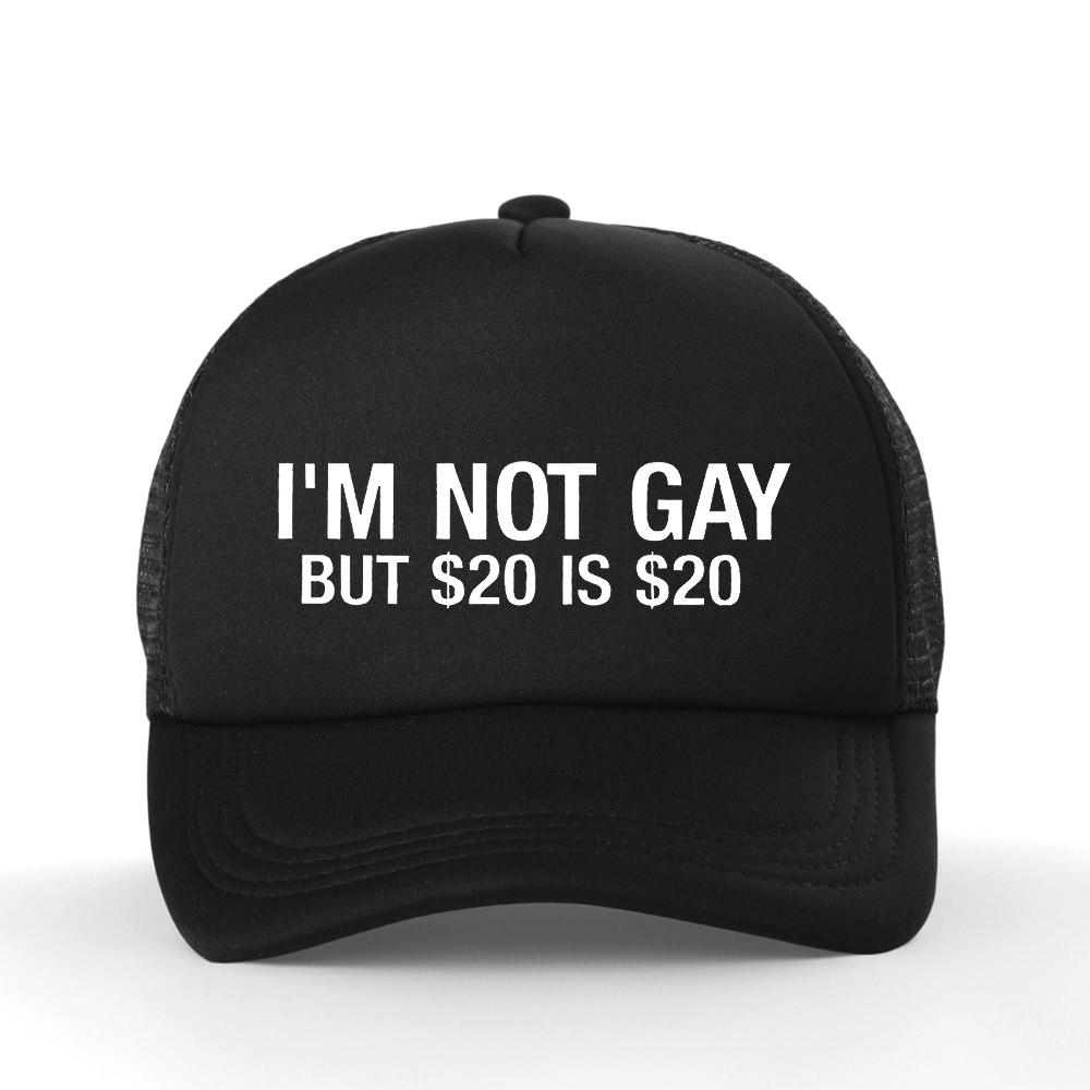 Im Not Gay But is Funny Baseball Cap Unisex Fashion Adjustable Hip Hop Summer Mesh Breathable Snapback Hat