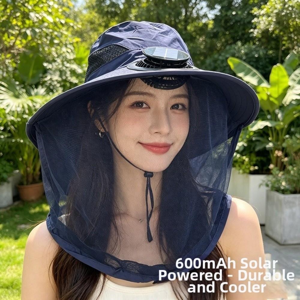 UV Protection Fisherman Hat Quick-Drying Sun Cap Portable Mosquito Head Net Hat Summer