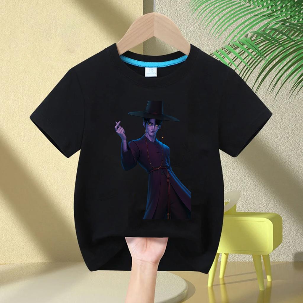 Kids T-shirts Children's Kpop Witch Hunt Short Sleeved Printed T-shirt