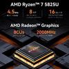 Мини-ПК Beelink EQR5, блок питания Ryzen7, 16 ГБ оперативной памяти DDR4, 500 ГБ SSD, небольшой ПК с двумя локальными сетями, модернизированный холодный воздух, 2 одновременных экрана 5825U, встроенный M.2