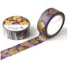 Kamiiso Washi Masking Tape 15mm Gold Stamp Japanese Grape Scrapbooking DIY Art Craft