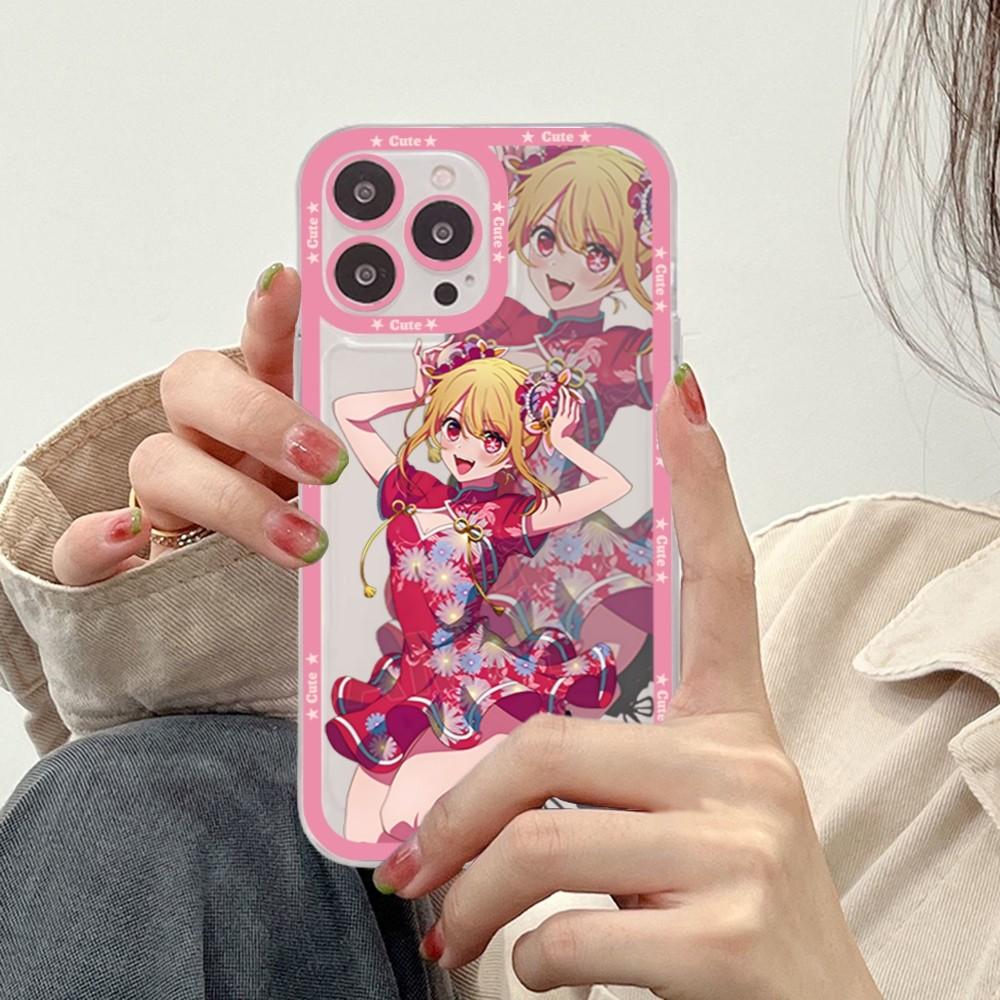 Чехол для телефона Oshi No Ko для iPhone 15 11 12 13 14 Mini Pro Max XR X XS TPU Прозрачный чехол