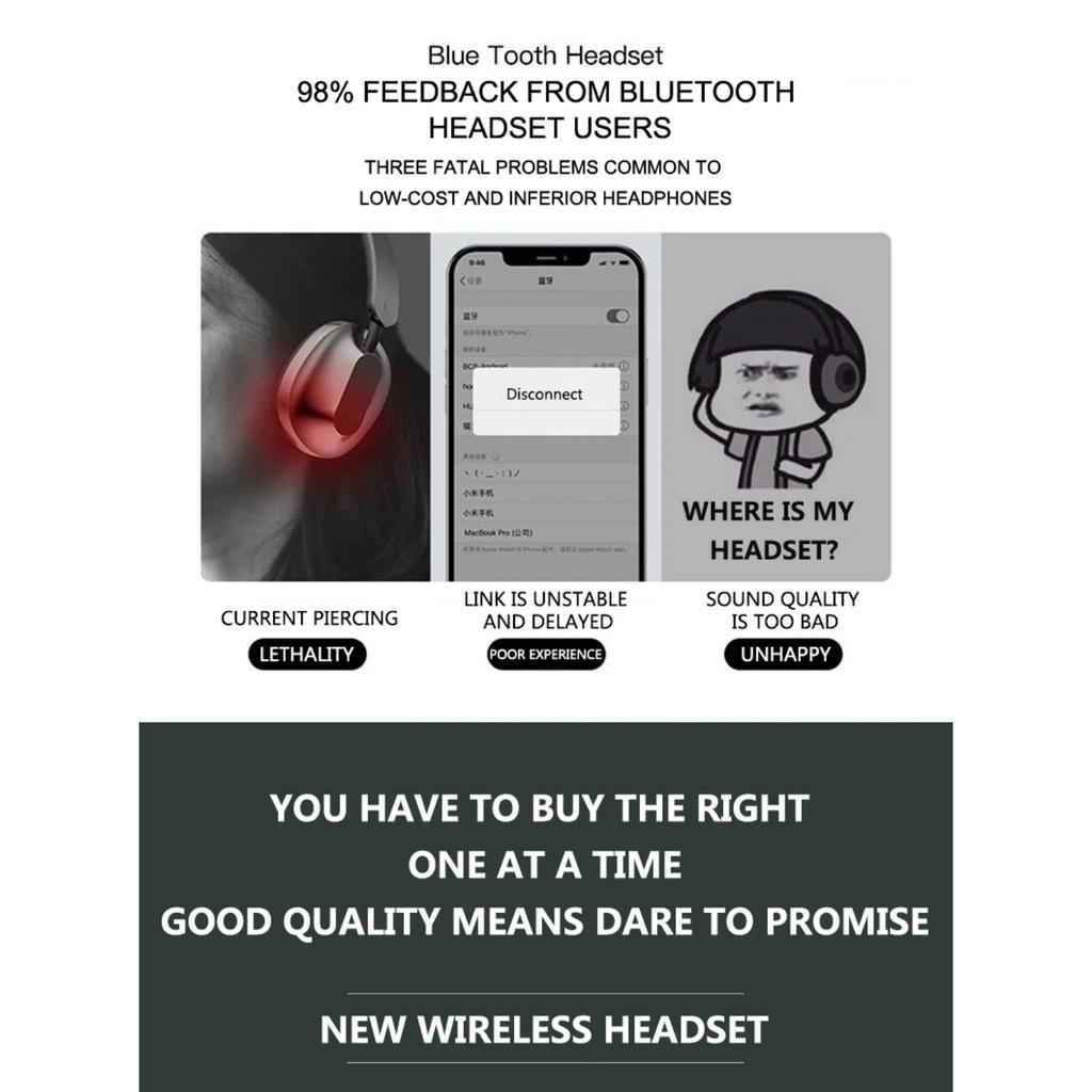 HiFi стерео беспроводные Bluetooth наушники музыкальные спортивные игровые гарнитуры для ноутбуков наушники с шумоподавлением в микрофоне поддержка TF/FM