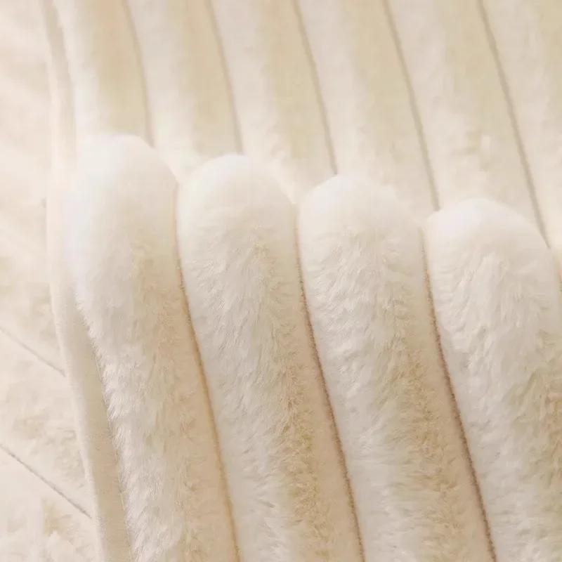 Plush Sofa Mat Winter Thickened Warm and Anti Slip Seat Cushion Sofa Cover New Plush Cover Cloth Towel Sofa Covers