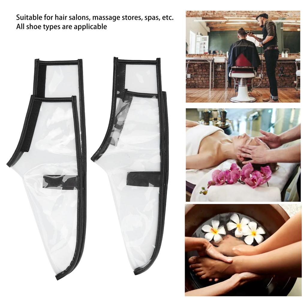 Складной чехол для обуви парикмахера, многоразовый чехол для обуви для салона, прозрачный чехол для обуви для массажных салонов, спа-салонов