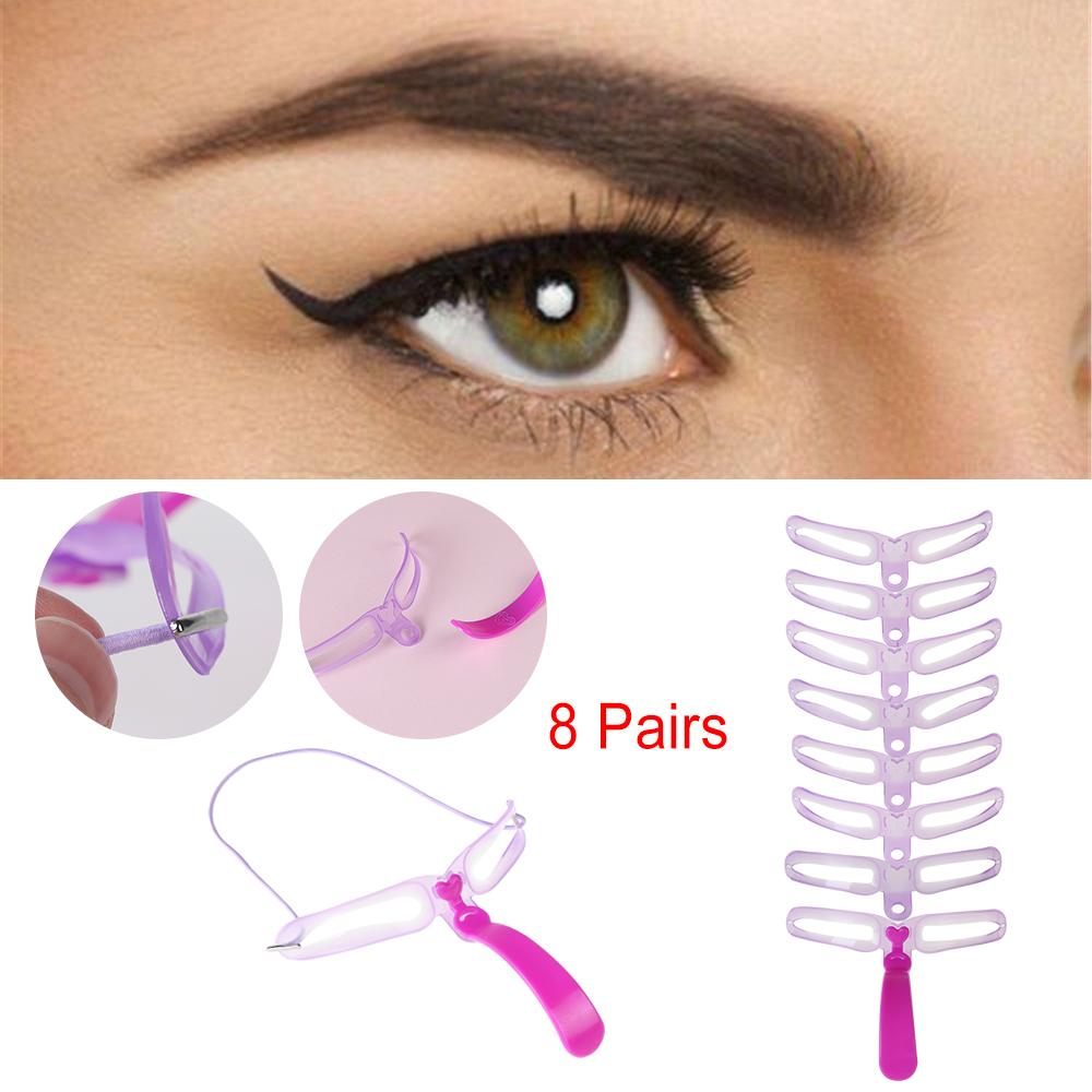 Makeup Tool Reusable Eyebrow Stencils Kit Eyebrow Definition Brow Grooming Card Shaping Template