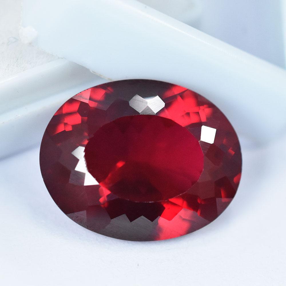 Natural Red Ruby Loose Gemstone Burma 21.85 ct Oval Cut for Jewelry Making and Gem Collections