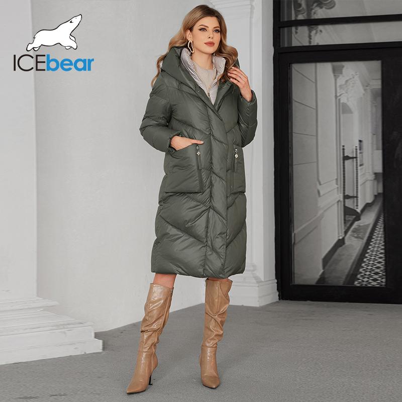 Женская теплая мягкая куртка-пуховик с большим карманом на молнии, женская утепленная куртка-парка