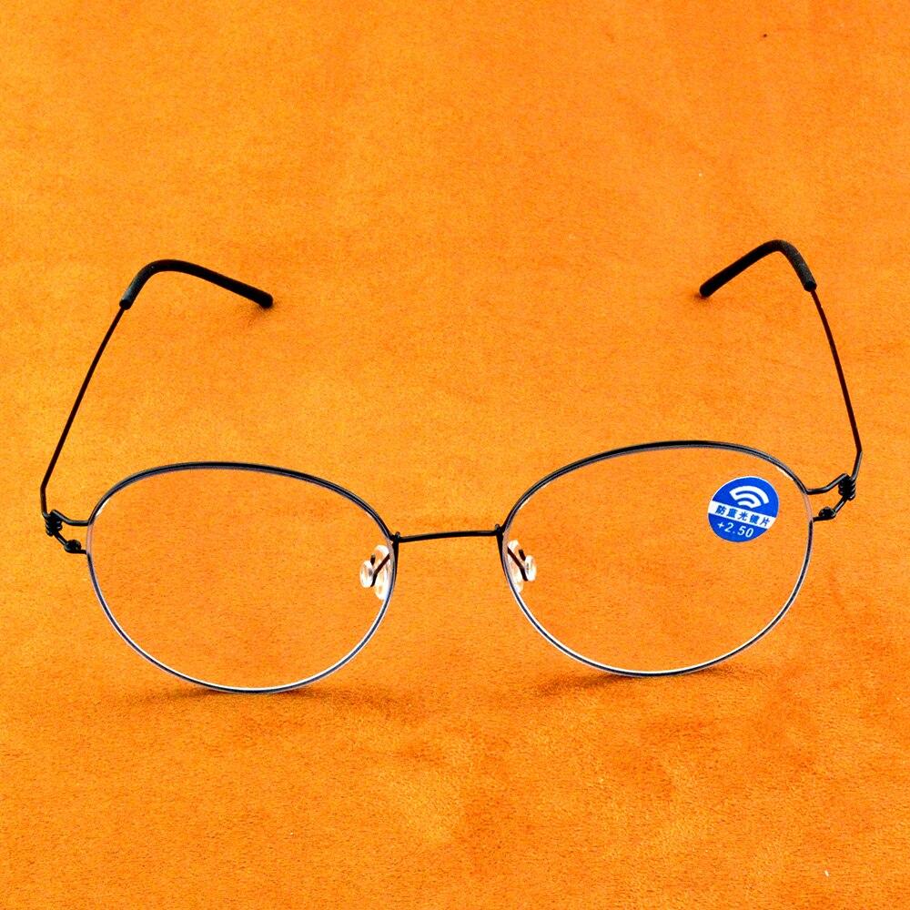 Безвинтовые медицинские носовые упоры из титанового сплава, противоскользящие дужки, круглые очки для чтения с 12-слойными линзами ручной работы, от +0,75 до +4