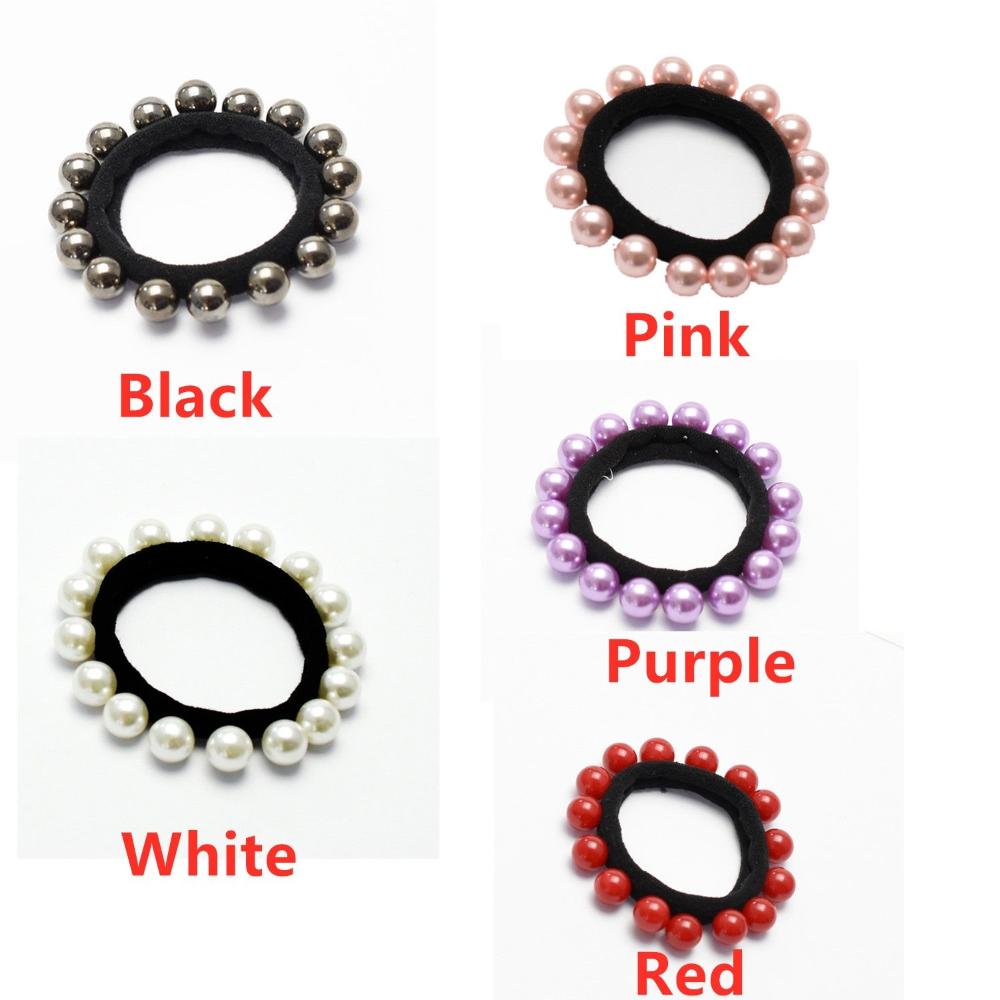 Новые эластичные аксессуары для волос с жемчугом, обруч для волос, резинка для волос, веревка