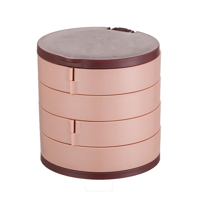 Многослойная вращающаяся шкатулка для ожерелий, сережек, колец и аксессуаров