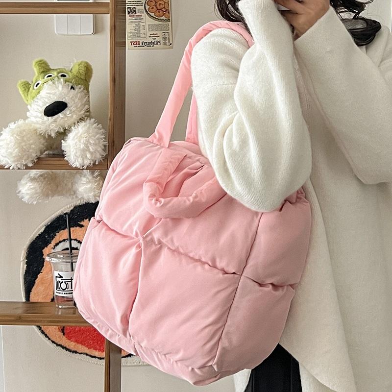 Осенняя и зимняя сумка Большая вместительная хлопковая сумка для платья Модная универсальная сумка через плечо Сумка-тоут для переноски