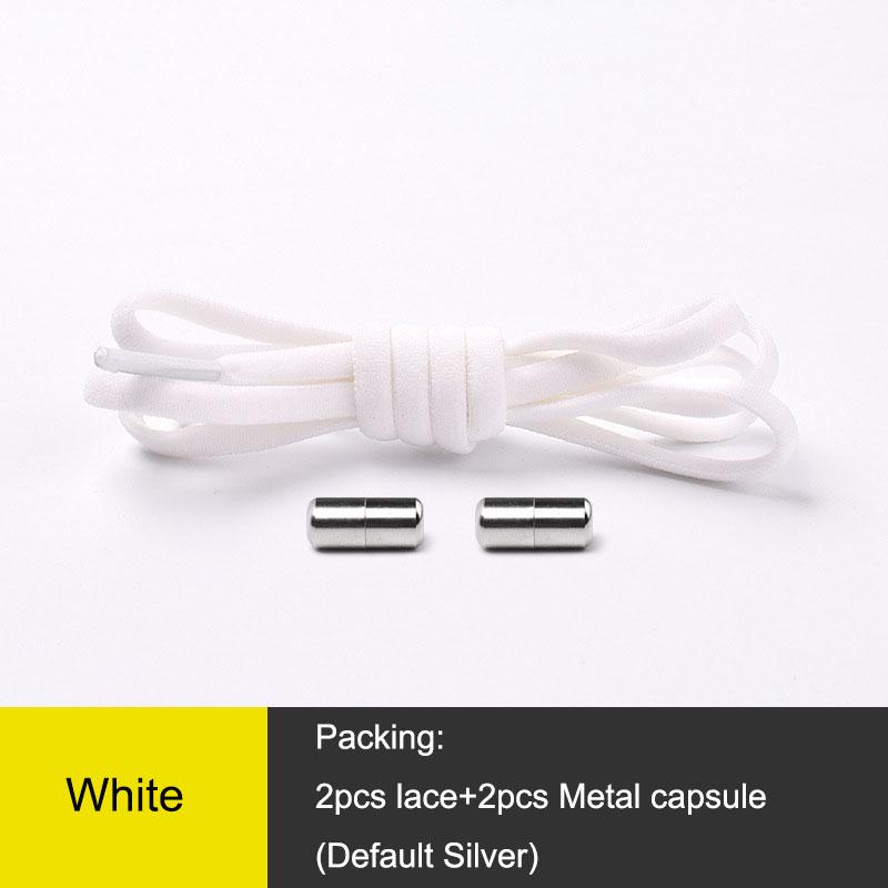 1Pair Elastic Locking Shoelaces Kids Adult Sneakers Quick Shoelace Lazy Shoe Laces Semicircle Shoe